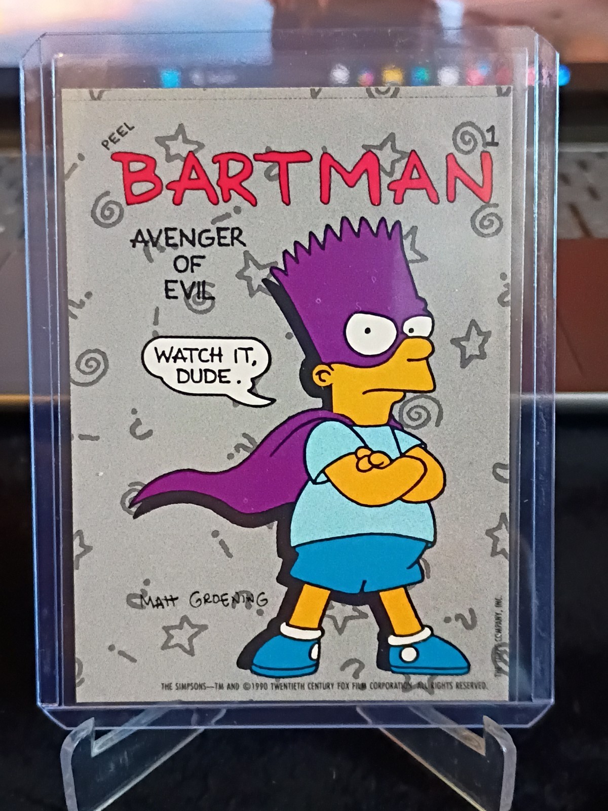 1990 Topps The Simpsons-Bartman #1 Sticker/Look Pics & Read Description...... 1990 Topps The Simpsons-Bartman #1 Sticker/Look Pics & Read Description......