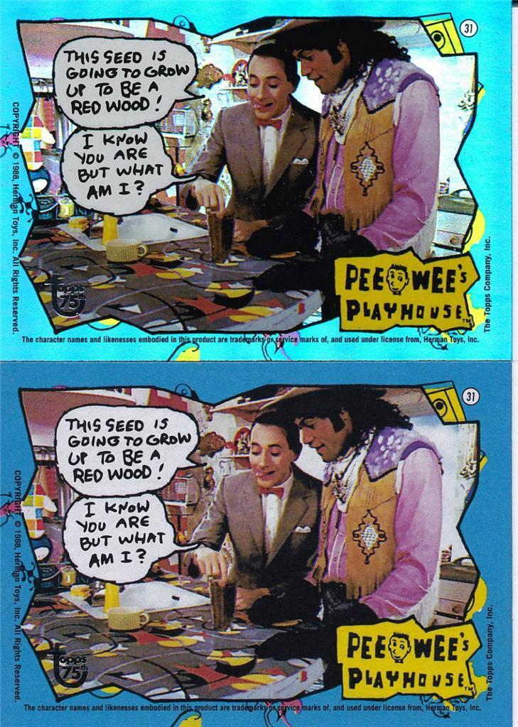 2013 Topps 75th Anniversary Rainbow Foil Card +BASE--Pee-Wee\'s Playhouse #89