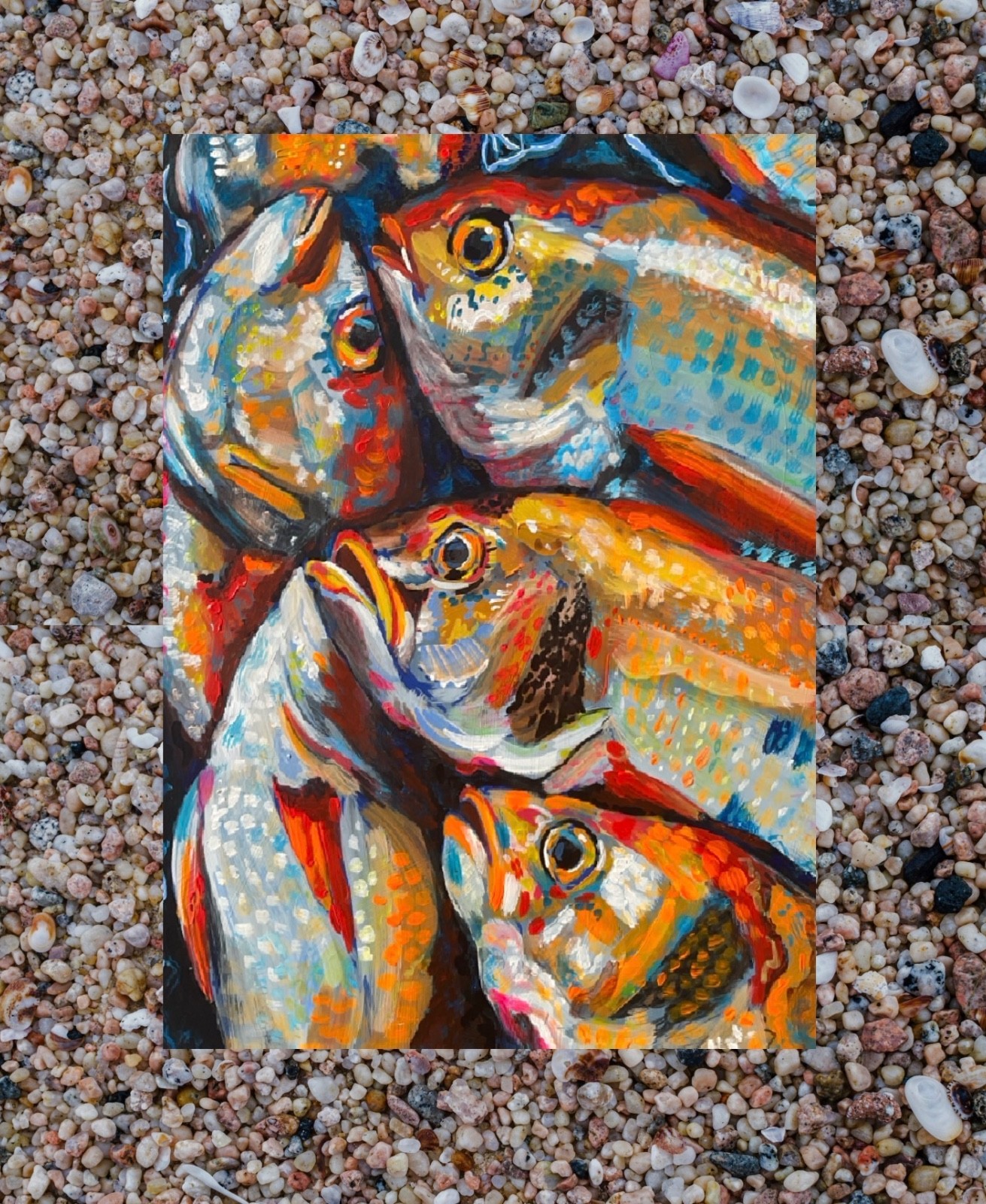 ACEO Art Card PRINT of Hand Painted & Signed Acrylic Original 3.5inx2.5in ACEO Art Card PRINT of Hand Painted & Signed Acrylic Original 3.5inx2.5in