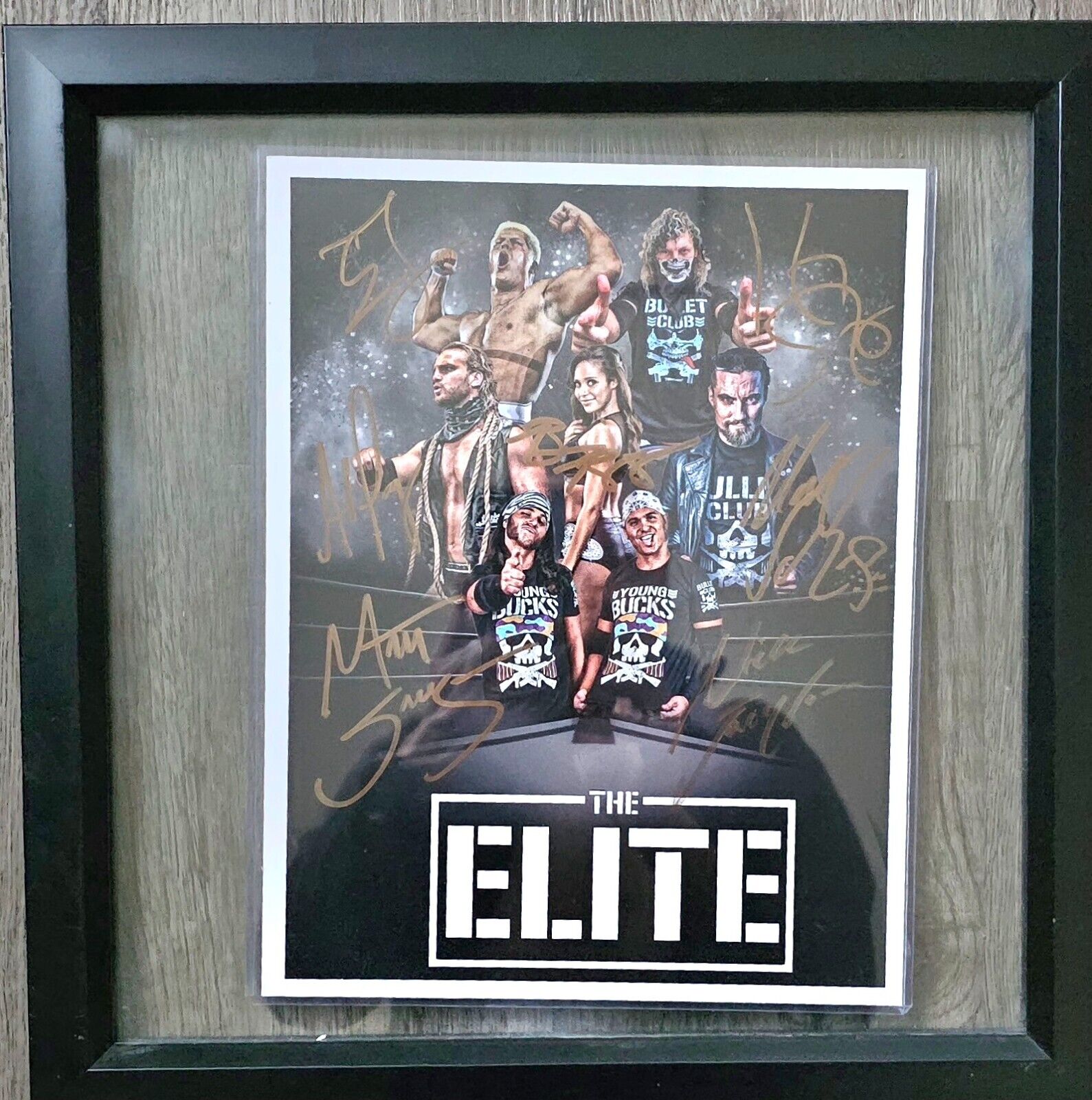 Like New Very Rare Autographed ROH/NJPW/AEW Picture - The Elite COA - Free Frame