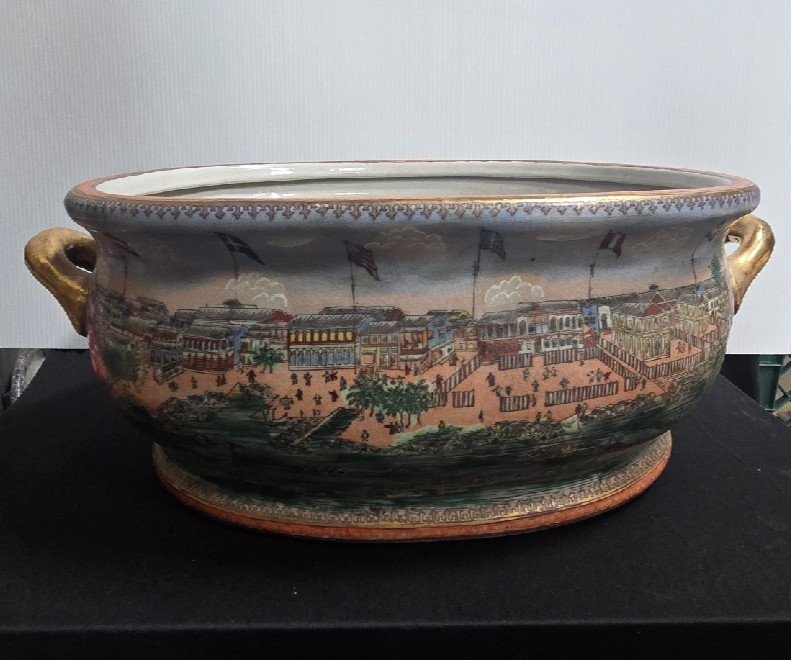 Antique Chinese Export Foot-soaking Basin Vessel Antique Chinese Export Foot-soaking Basin Vessel
