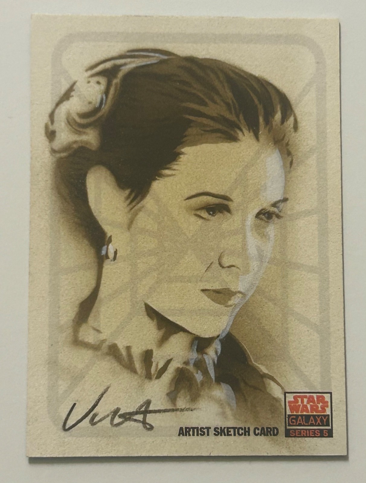 SLAVE LEIA 1/1 by Jerry Vanderstelt 2010 Topps Star Wars Galaxy Series 5 Sketch SLAVE LEIA 1/1 by Jerry Vanderstelt 2010 Topps Star Wars Galaxy Series 5 Sketch