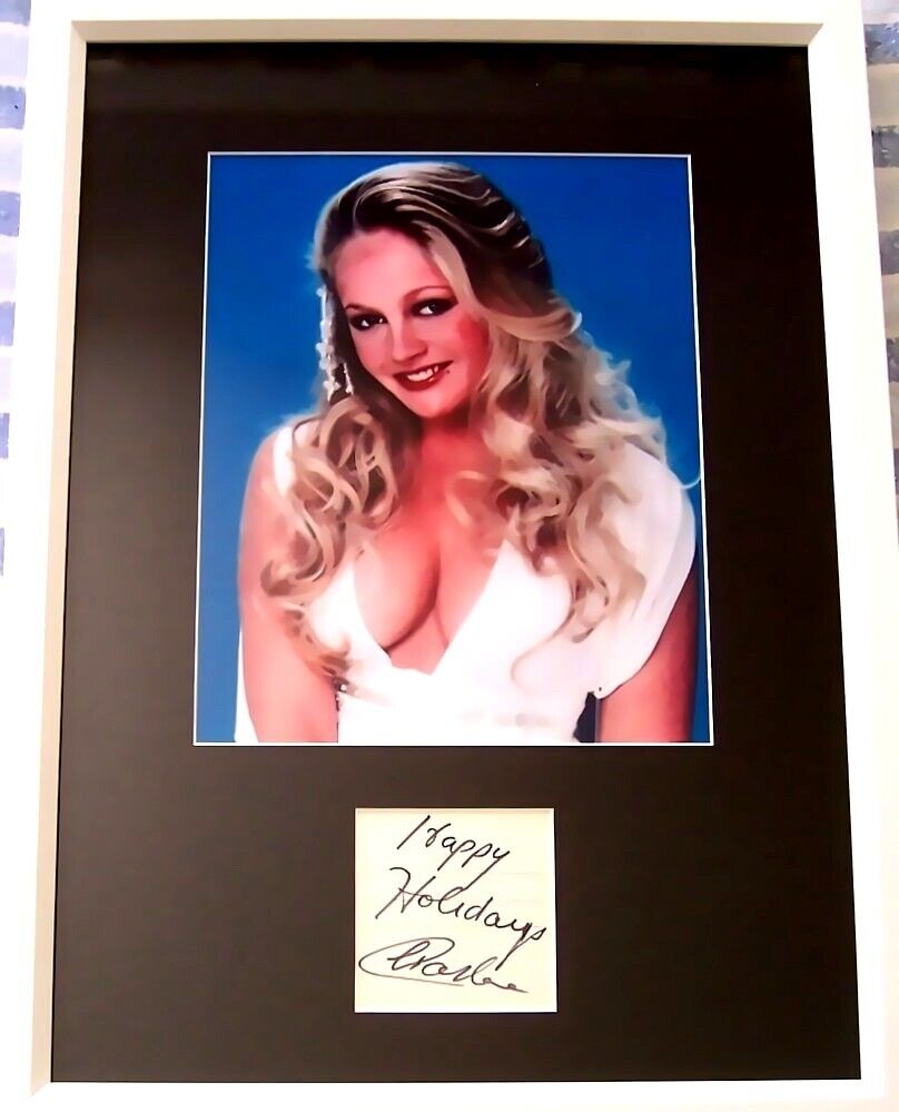 Charlene Tilton autograph signed auto framed with sexy 8x10 photo Happy Holidays