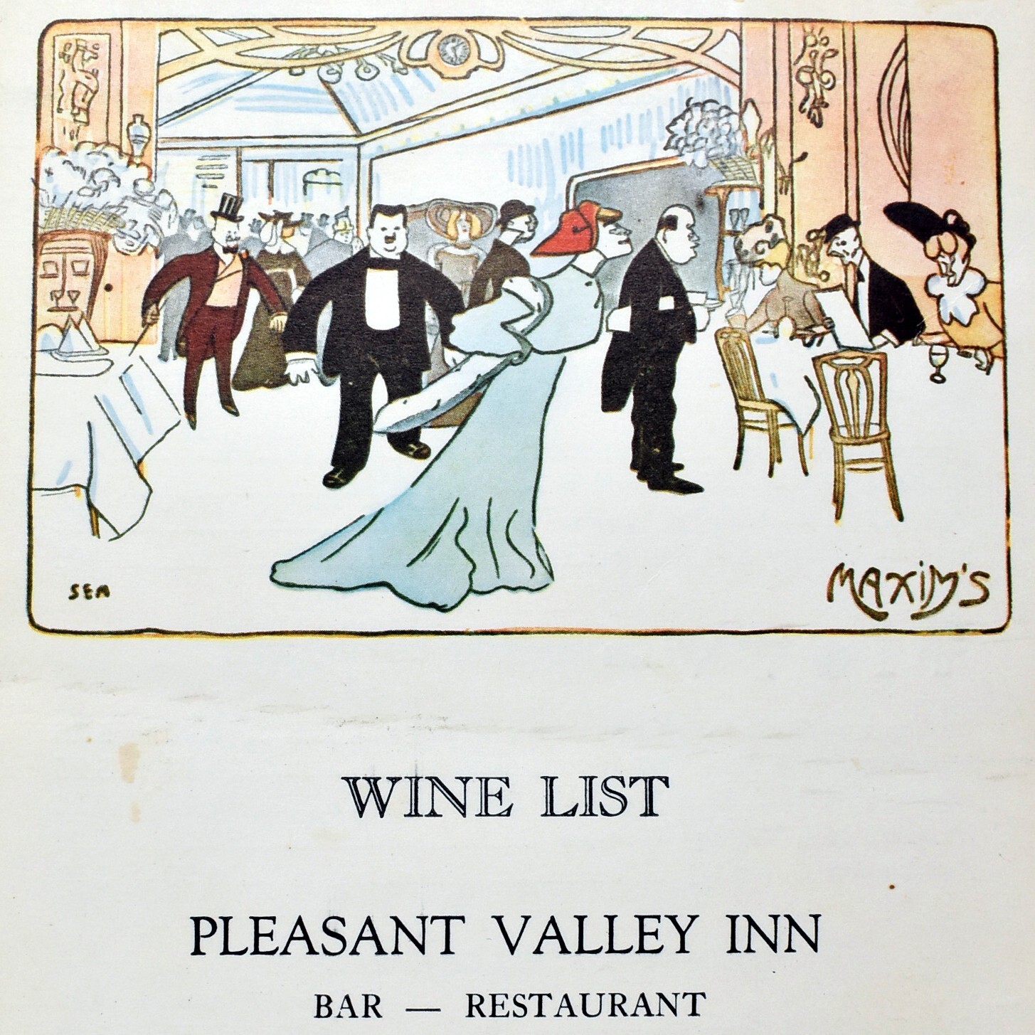 1960s Pleasant Valley Inn Bar Restaurant Menu Route 24 Washington New Jersey 1960s Pleasant Valley Inn Bar Restaurant Menu Route 24 Washington New Jersey