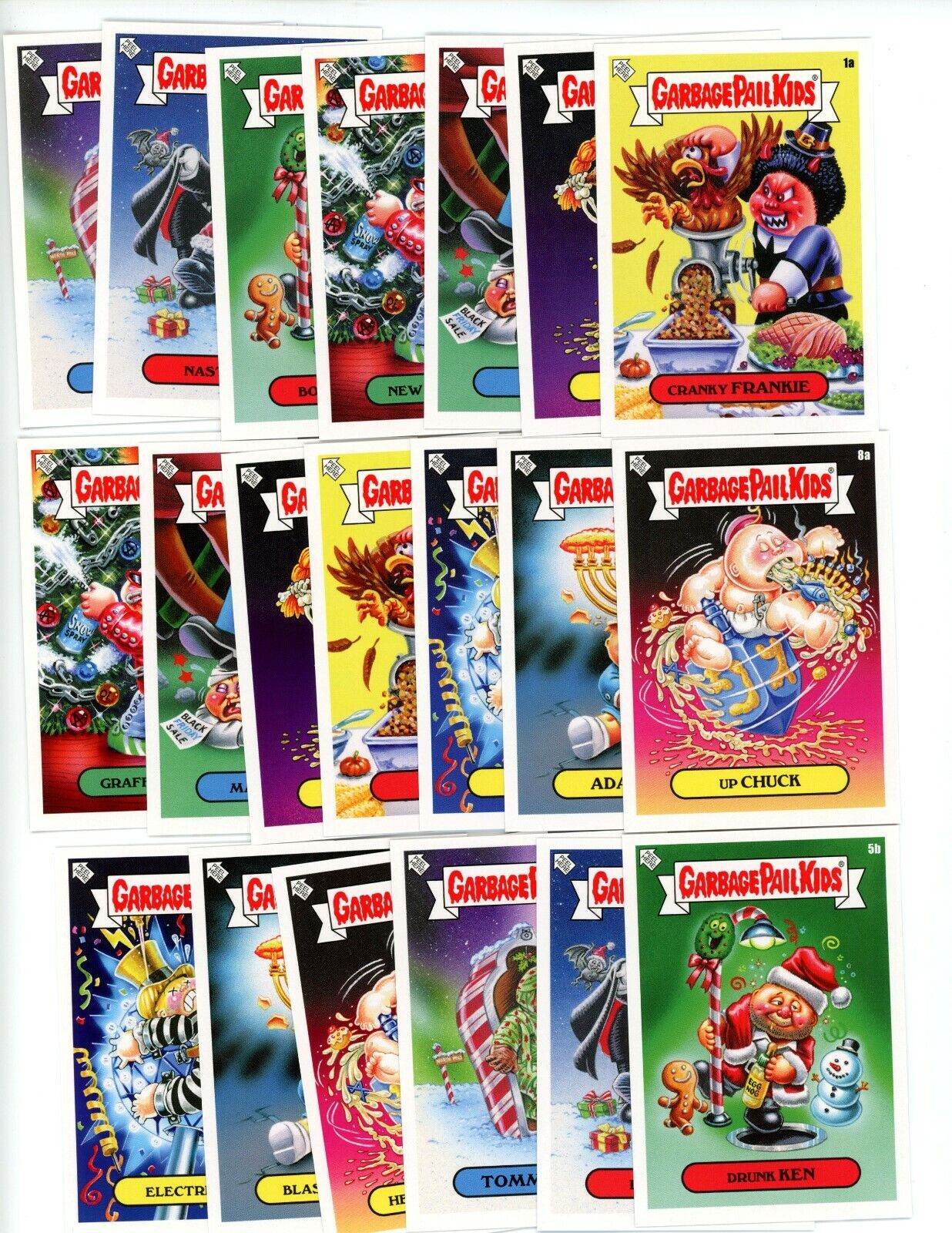 2019 Topps GPK WE HATE THE HOLIDAYS Complete A & B Set 20 Cards