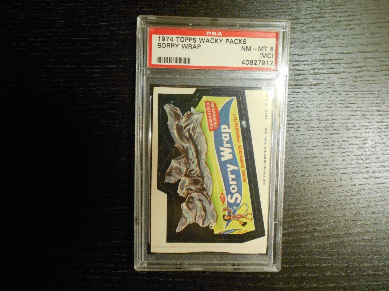 1974 Topps WACKY PACKAGES Series 7 Sorry Wrap PSA 8 m/c (NM-MINT) 💎