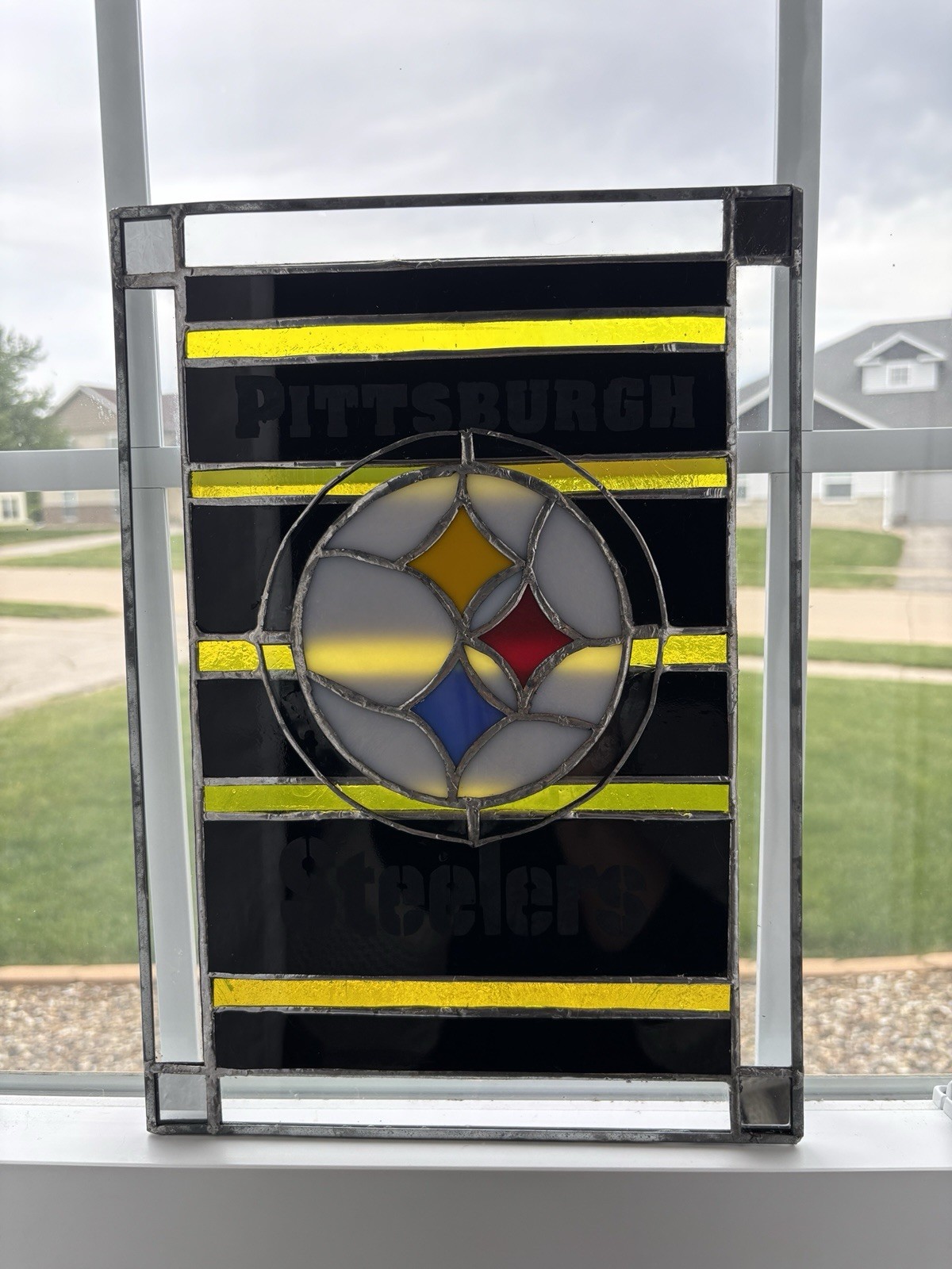 Pittsburg Steelers Stained Glass Wall Hangng, 