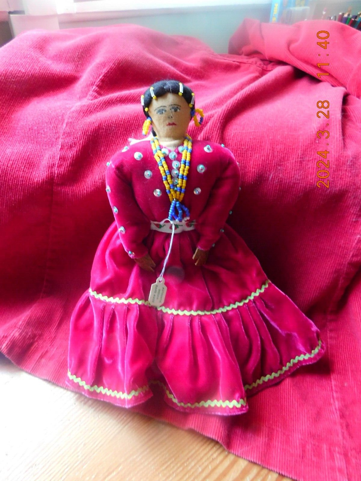 Vintage signed handmade Navajo doll, Native American made