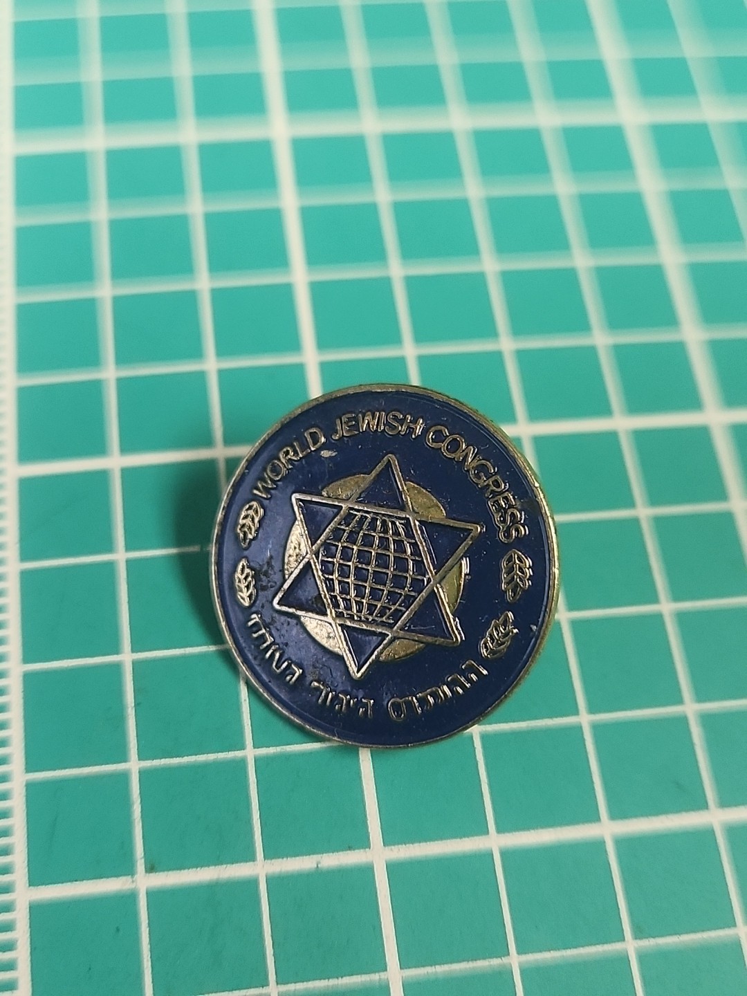 Vtg World Jewish Congress Gold Tone Lapel Pin Vtg World Jewish Congress Gold Tone Lapel Pin