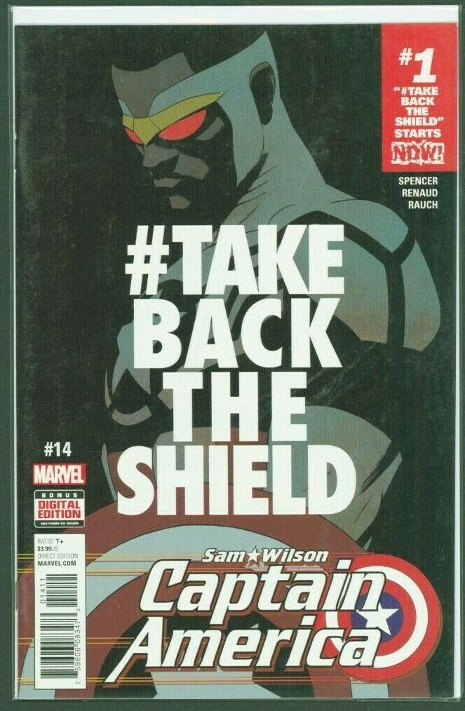 Sam Wilson Captain America 14 (2016) NM Marvel Take Back The Shield Disney CBX1C