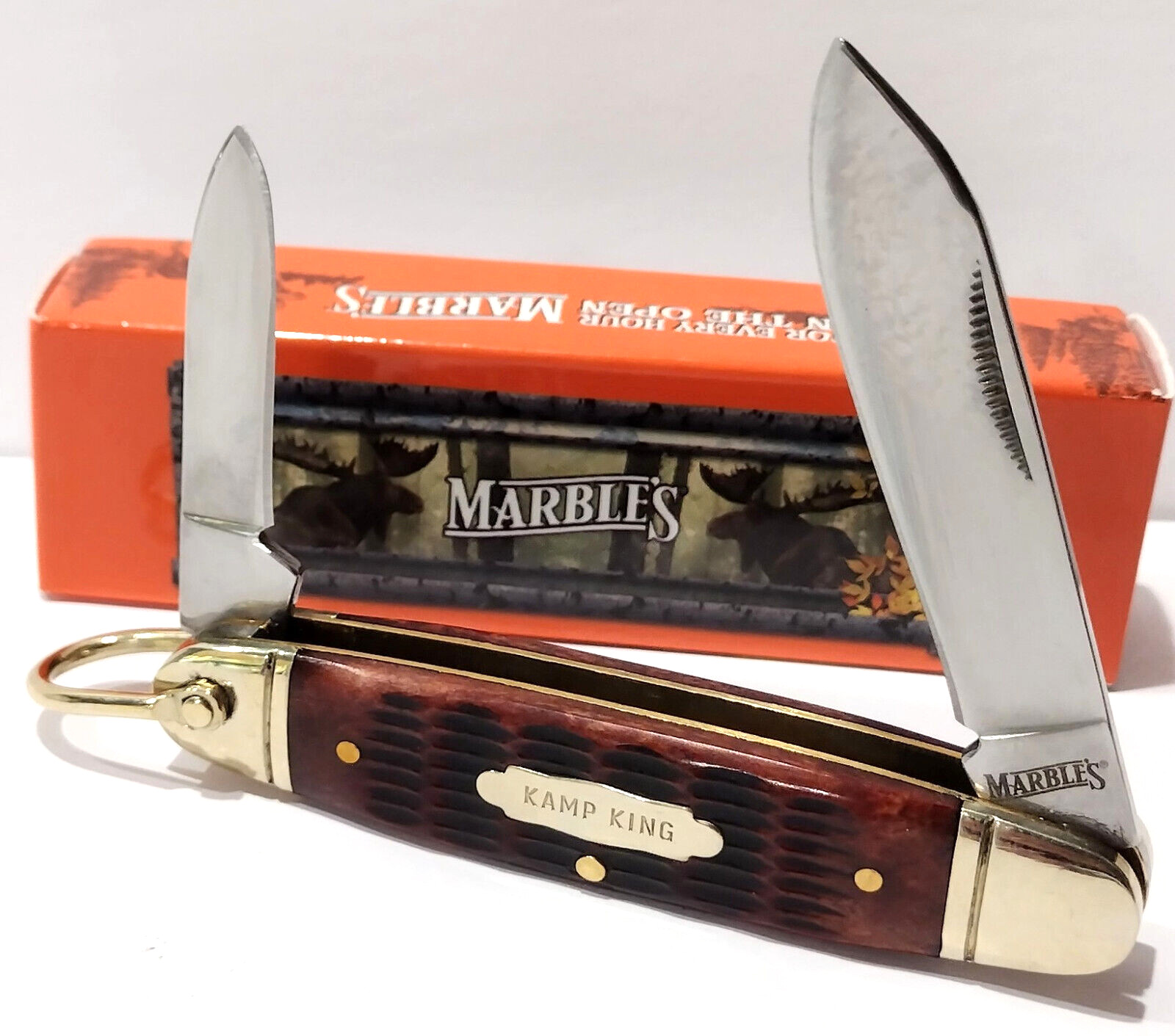 Marbles Kamp King 2 Blade Scout Camping Hiking Hunting Folding Pocket Knife EDC Marbles Kamp King 2 Blade Scout Camping Hiking Hunting Folding Pocket Knife EDC