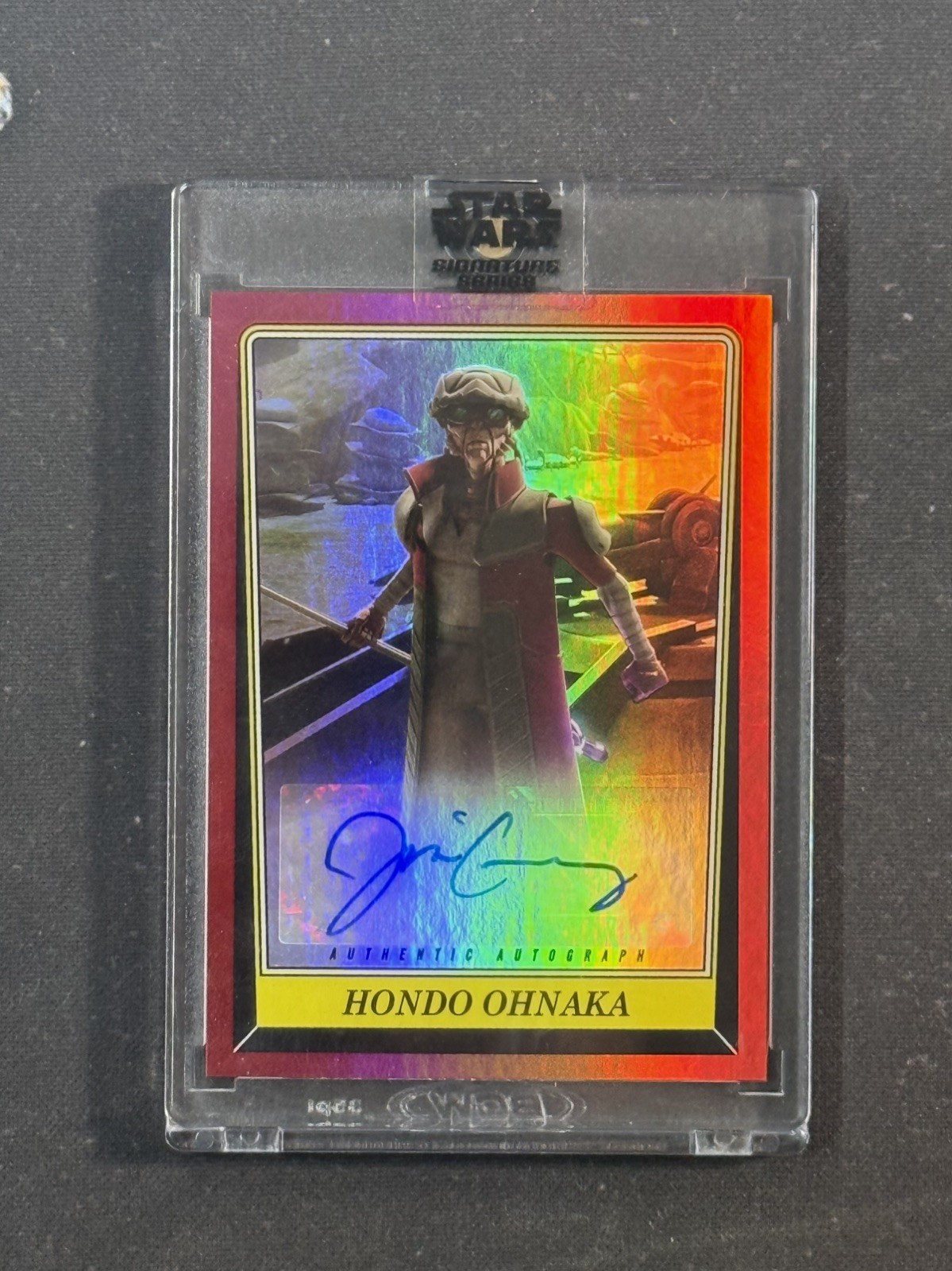 2023 Topps Star Wars Signature Series Jim Cummings as Hondo Ohnaka 1983 SP Red 2023 Topps Star Wars Signature Series Jim Cummings as Hondo Ohnaka 1983 SP Red
