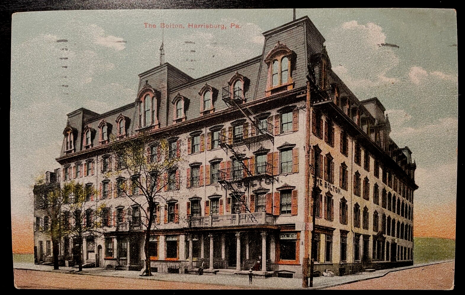 Vintage Postcard 1910 The Bolton Hotel, Harrisburg, Pennsylvania (PA)