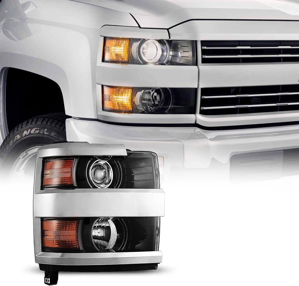 Headlights for Chevy Silverado 2500 3500 HD 2015-2019
