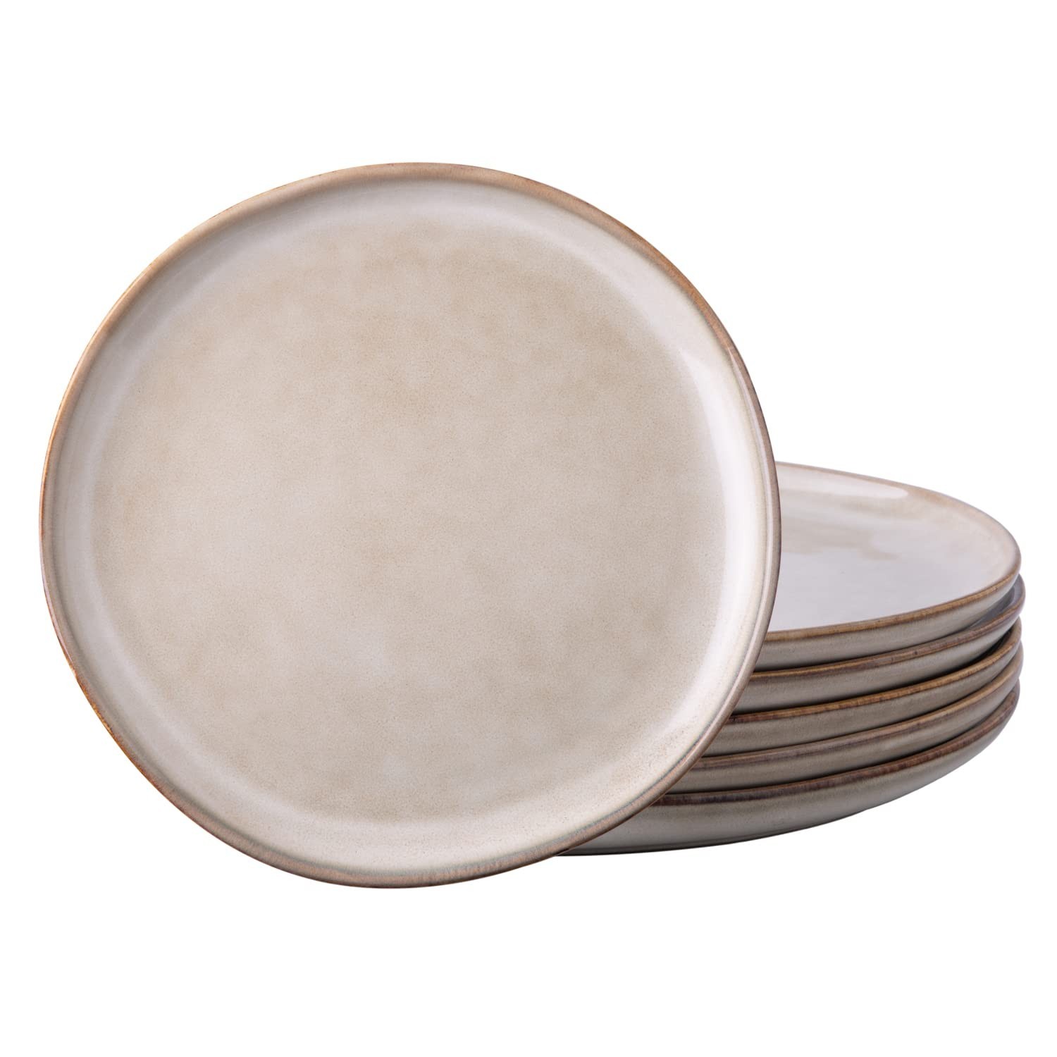 AmorArc Ceramic Dinner Plates Set of 6, 10.5 Inch Handmade Reactive Glaze Sto...