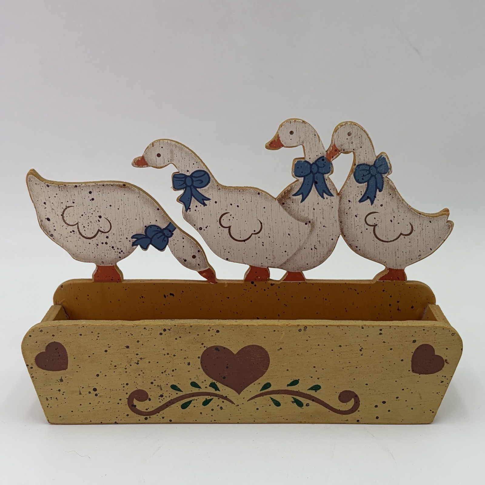 Vintage Geese Wooden Rectangular Box Cottagecore Decor Made in Taiwan Vintage Geese Wooden Rectangular Box Cottagecore Decor Made in Taiwan