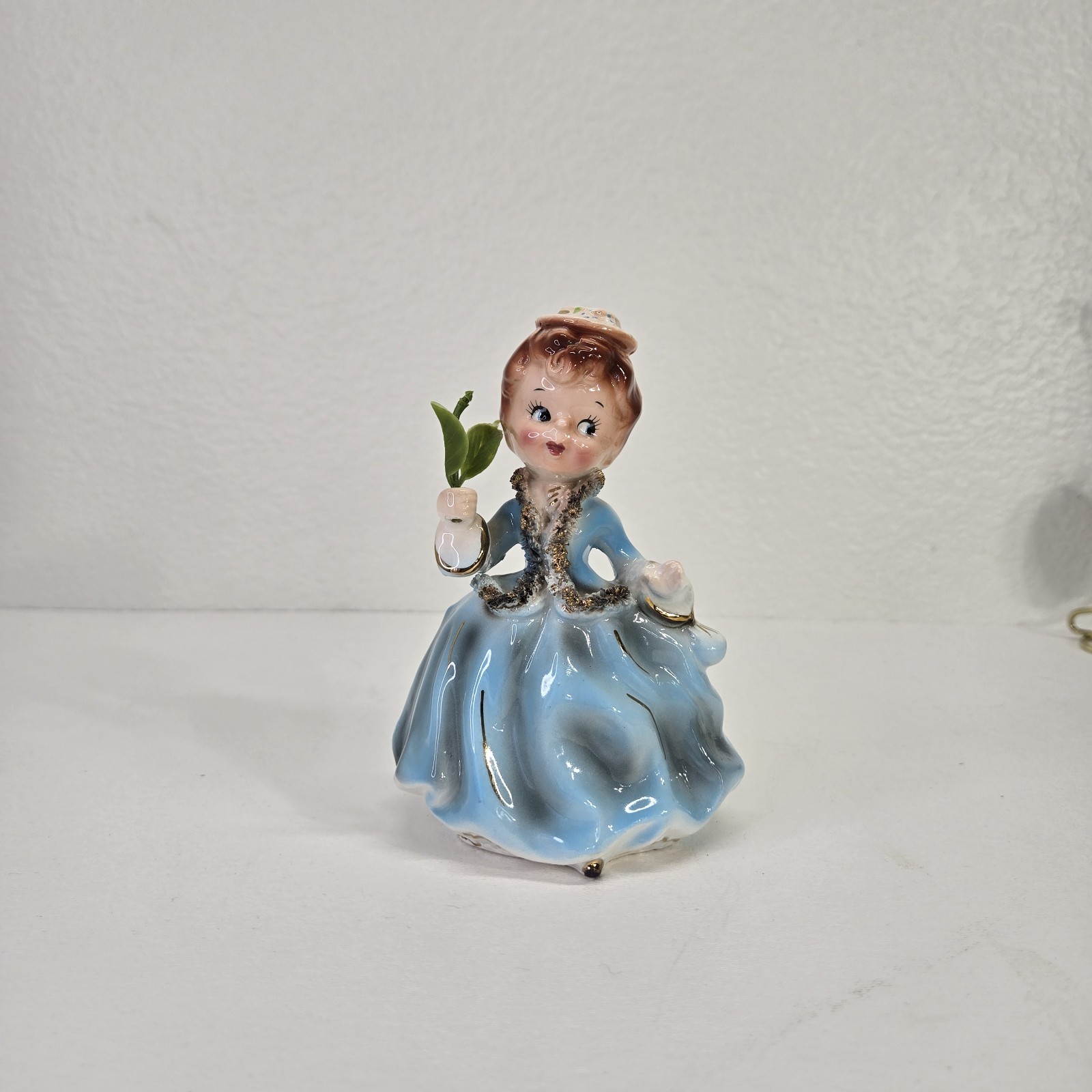 VTG Ucagco Lady Girl Vase Ceramic Planter MCM Spaghetti Trim MCM Retro Rare VTG Ucagco Lady Girl Vase Ceramic Planter MCM Spaghetti Trim MCM Retro Rare