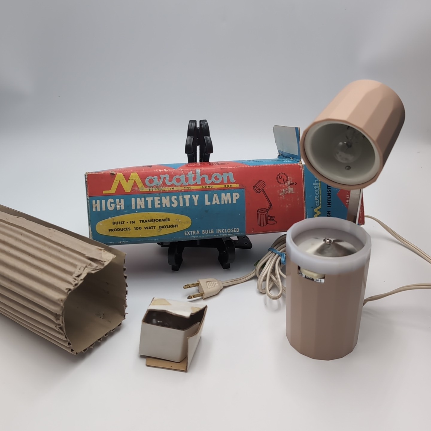 Vintage MCM, Marathon High Intensity Lamp, with box 1965/70 rare PINK