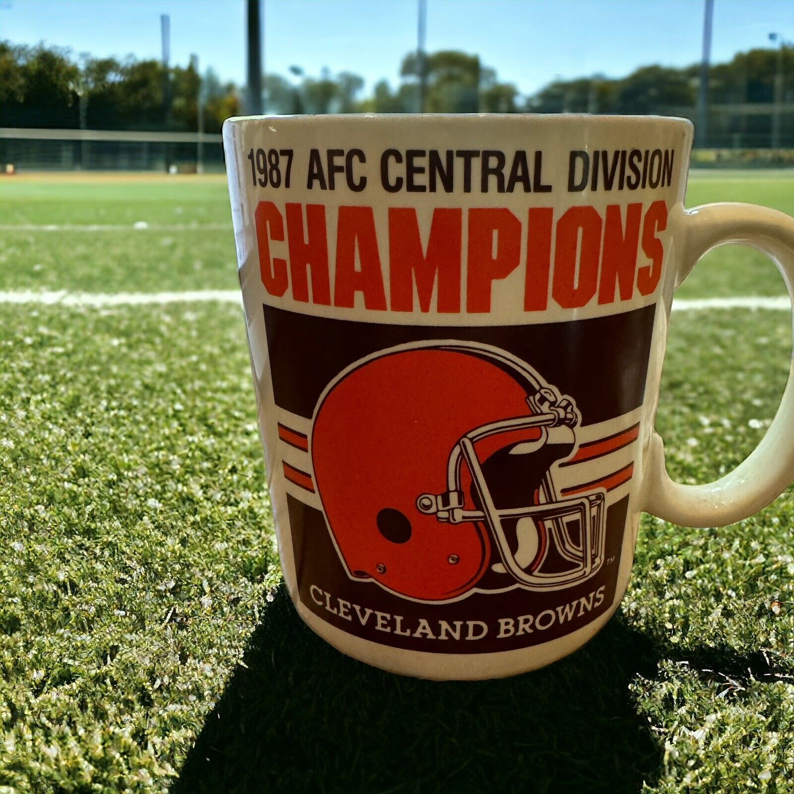 Vintage Cleveland Browns NFL 1987 AFC Central Division Championship Coffee Mug