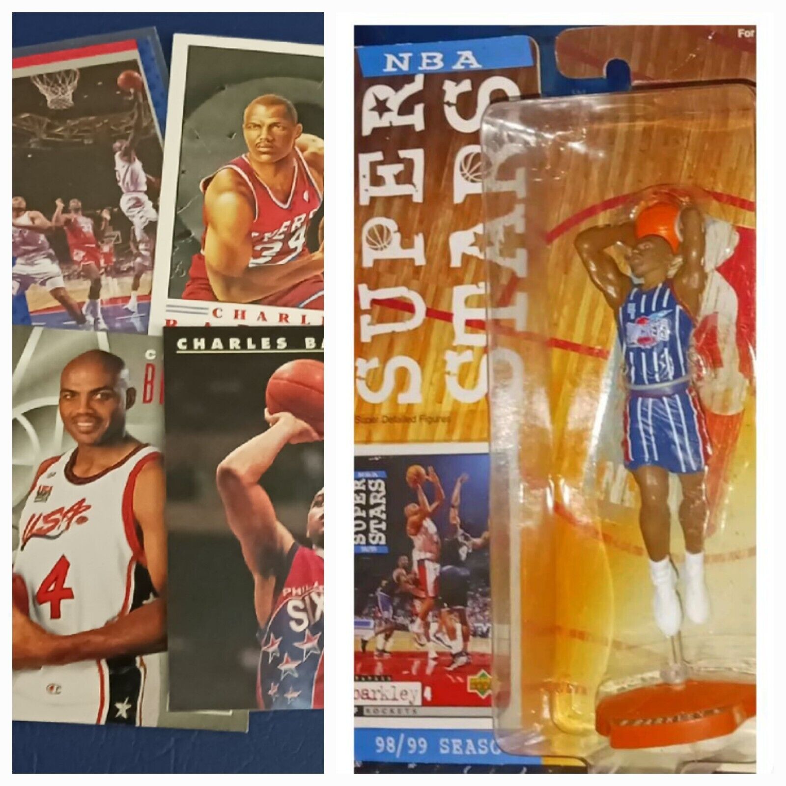 1998-99 NBA SUPER STARS CHARLES BARKLEY LIVING LEGENDS + BARKLEY BONUS CARDS.