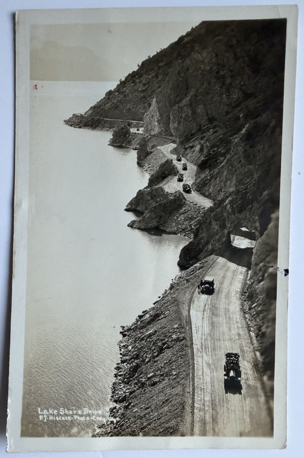 c1931 RPPC Lake Shore Drive Road to Yellowstone Cody Wyoming Old Cars Aerial c1931 RPPC Lake Shore Drive Road to Yellowstone Cody Wyoming Old Cars Aerial