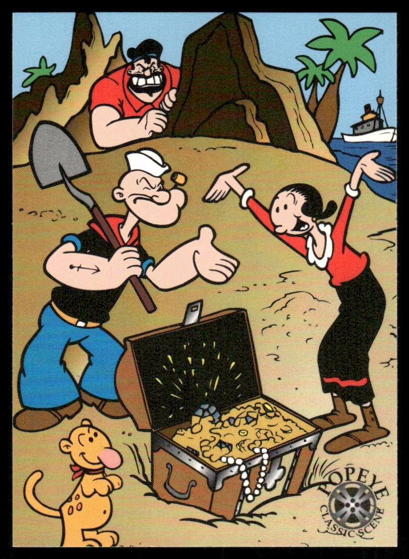 Popeye's Treasure Hunt - 1994 Card Creations Popeye #77 Popeye's Treasure Hunt - 1994 Card Creations Popeye #77