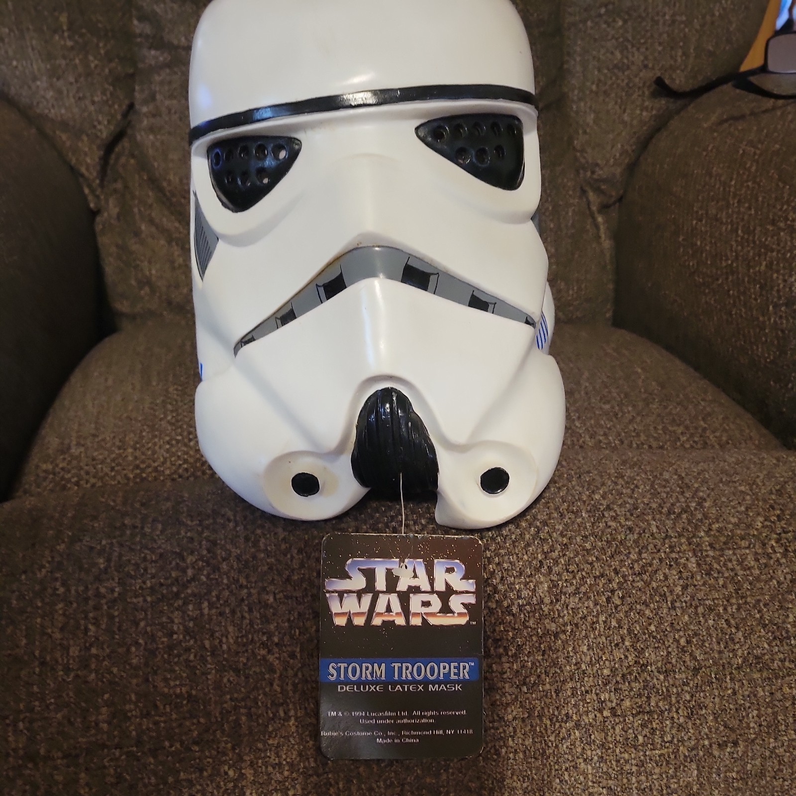 Vintage 1994 Star Wars STORMTROOPER Deluxe Latex Mask new w/tags Vintage 1994 Star Wars STORMTROOPER Deluxe Latex Mask new w/tags