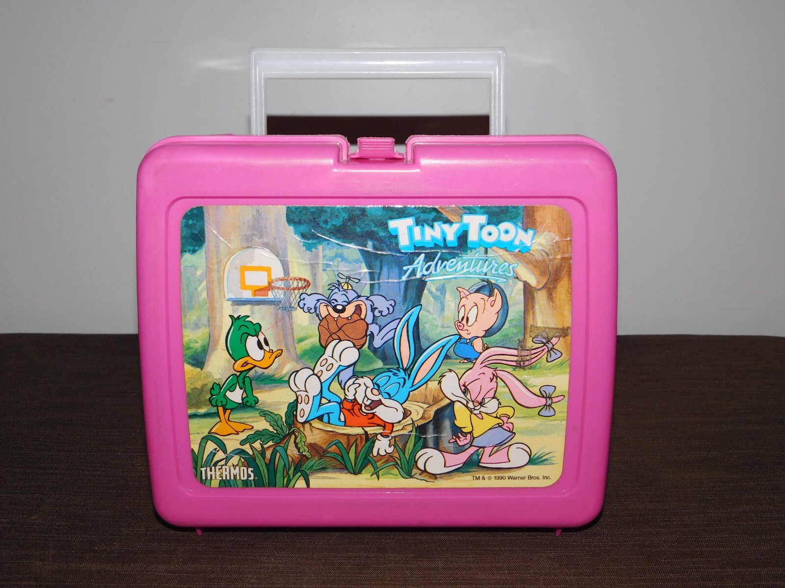 VINTAGE 1990 WARNER BROS THERMOS TINY TOON ADVENTURES PLASTIC LUNCHBOX