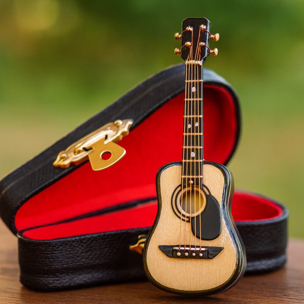 Miniature Acoustic Guitar Model Wooden Guitar Decoration Musical Instrument Mode Miniature Acoustic Guitar Model Wooden Guitar Decoration Musical Instrument Mode