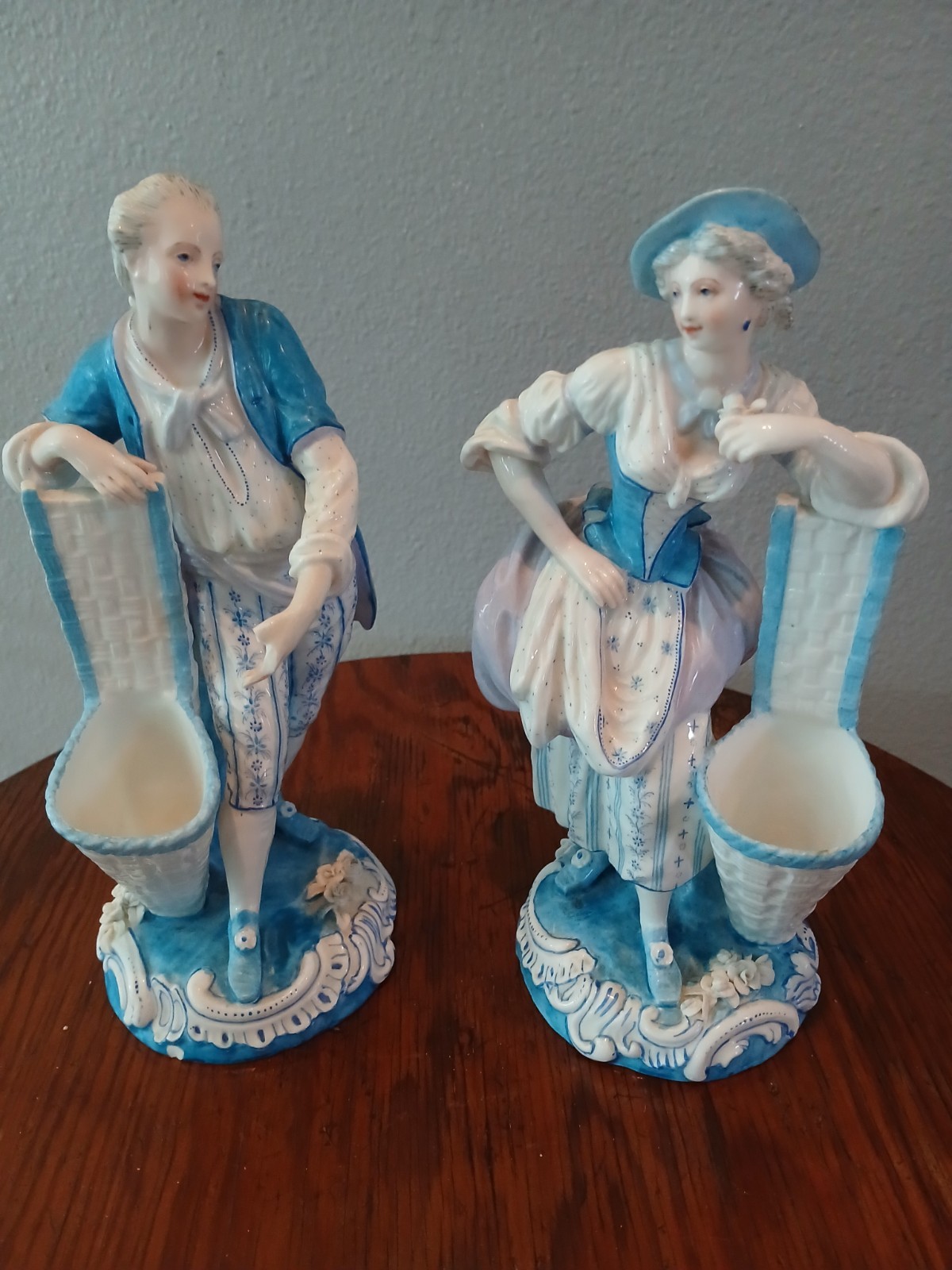 Original matching pair of Charles Levy, antique figurines, c1876, 10 3/4 Original matching pair of Charles Levy, antique figurines, c1876, 10 3/4