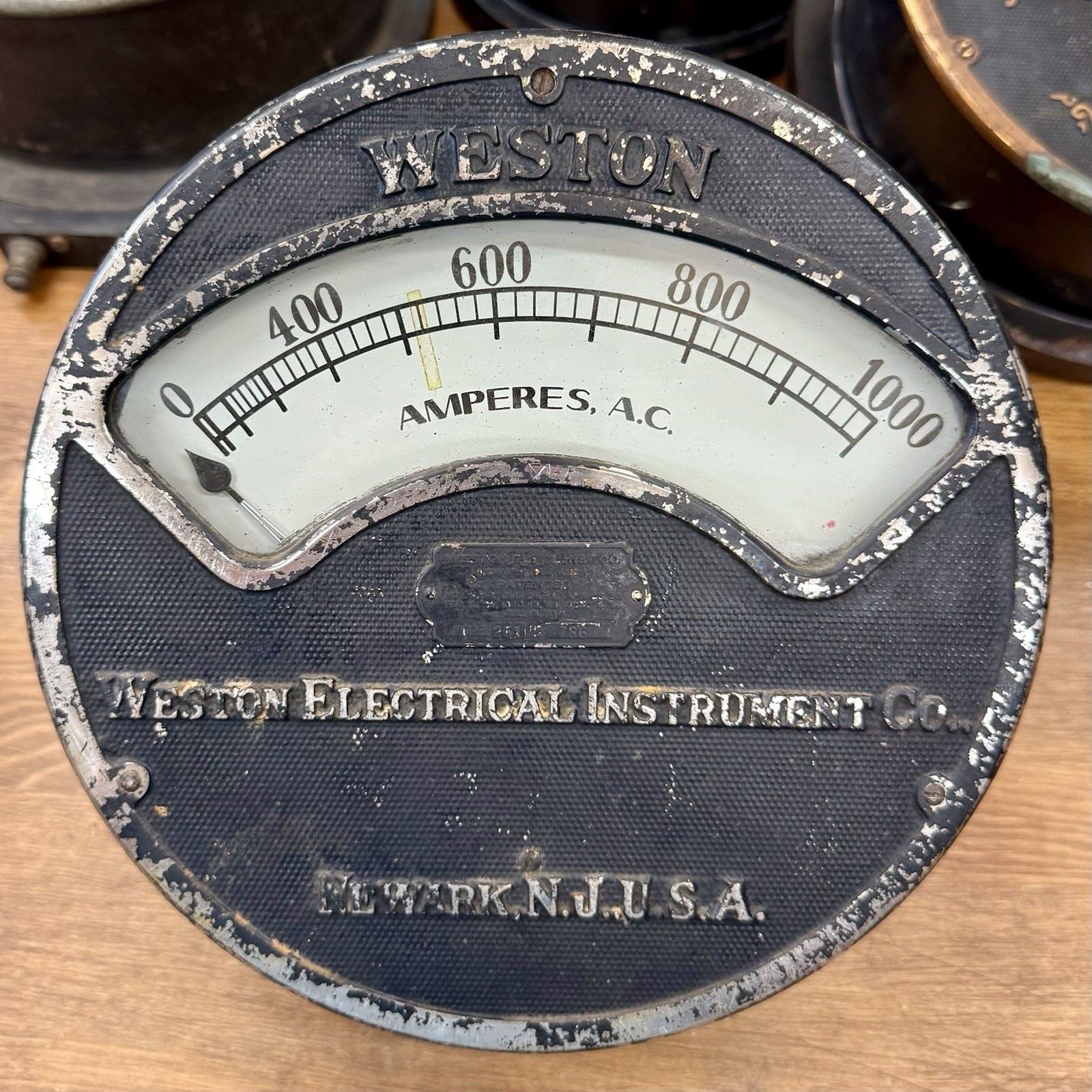 Antique Weston 1000 Amp AC Ammeter Industrial Electrical Gauge Meter Newark NJ