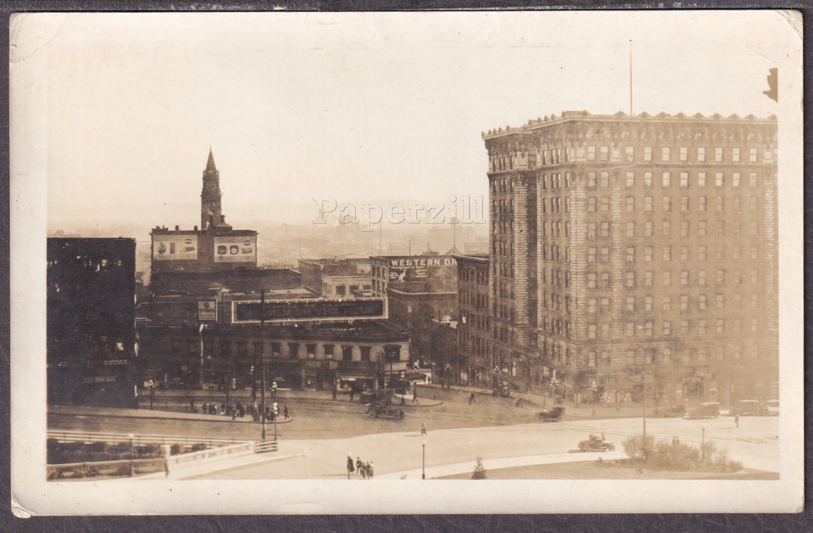 WA Seattle RARE OOAK RPPC c.1918 KING STREET RR STATION from HOLLAND HOTEL Sign WA Seattle RARE OOAK RPPC c.1918 KING STREET RR STATION from HOLLAND HOTEL Sign