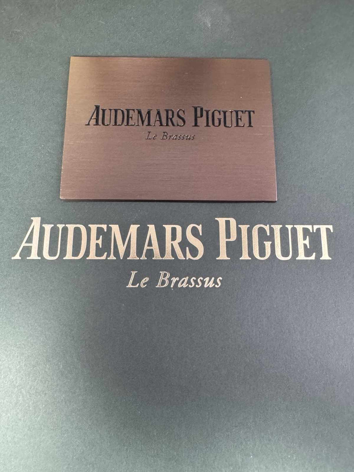 100% OEM AUDEMARS PIGUET Brass Boutique Display Sign 4.5” x 3.5” RARE & NEW 100% OEM AUDEMARS PIGUET Brass Boutique Display Sign 4.5” x 3.5” RARE & NEW