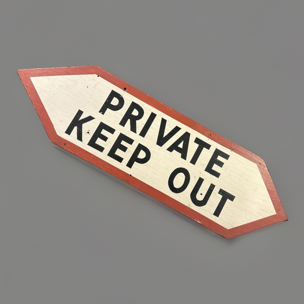 Vintage Folk Art Painted Wooden Sign Private Keep Out Vintage Folk Art Painted Wooden Sign Private Keep Out