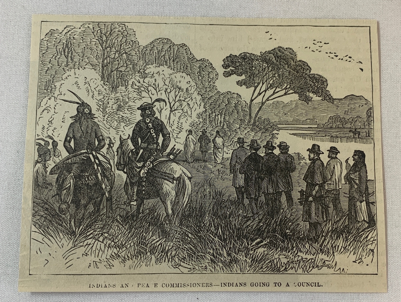 1876 magazine engraving ~ INDIANS GOING TO A COUNCIL 1876 magazine engraving ~ INDIANS GOING TO A COUNCIL