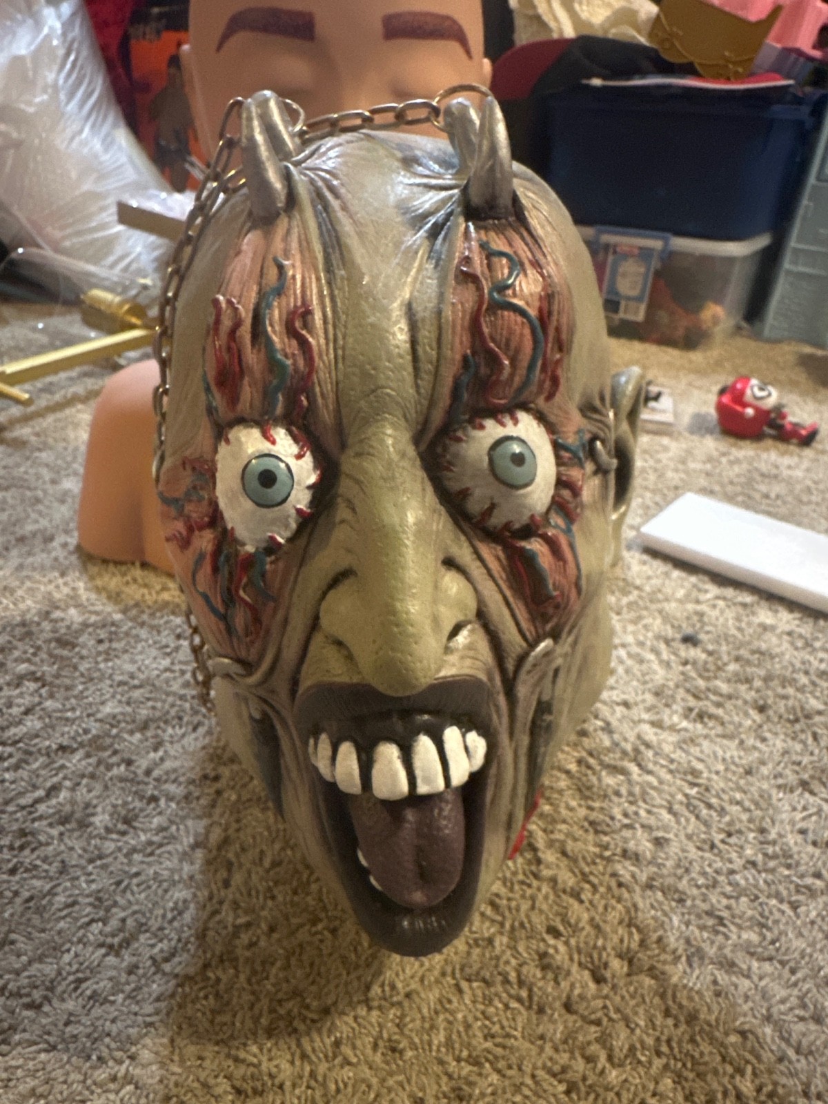 Hanging Severed Head Halloween Decoration Used Great Shape Lifesize Hanging Severed Head Halloween Decoration Used Great Shape Lifesize
