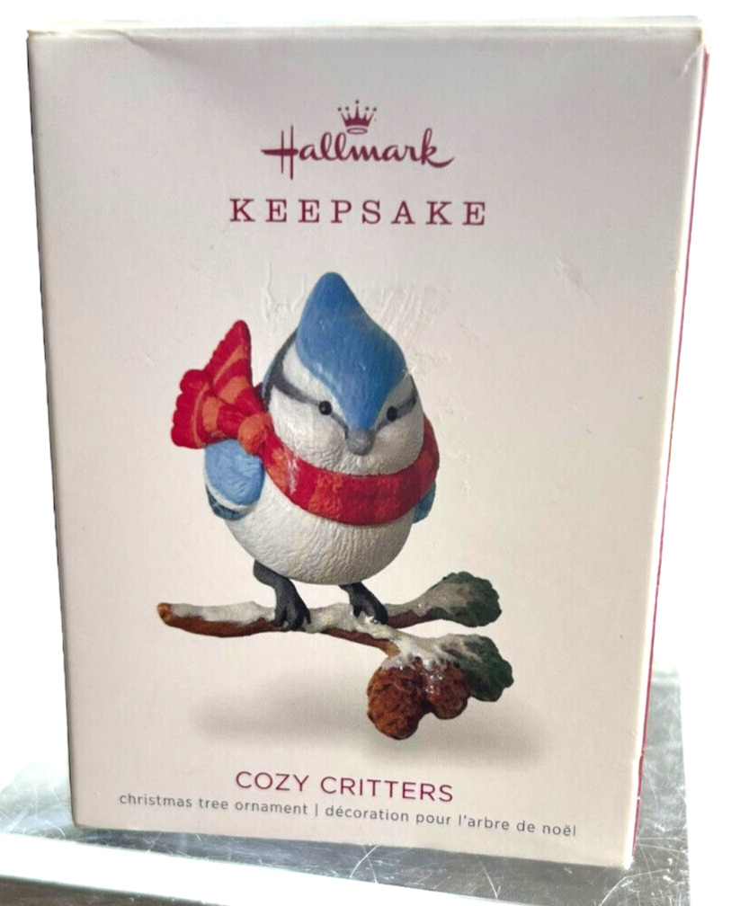 Hallmark Keepsake 2018  Cozy Critters Blue Jay Ornament  2nd in Series Christmas