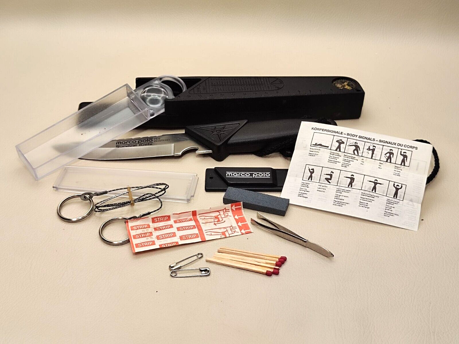 VINTAGE MARCO POLO GERMANY SURVIVAL KNIFE SET
