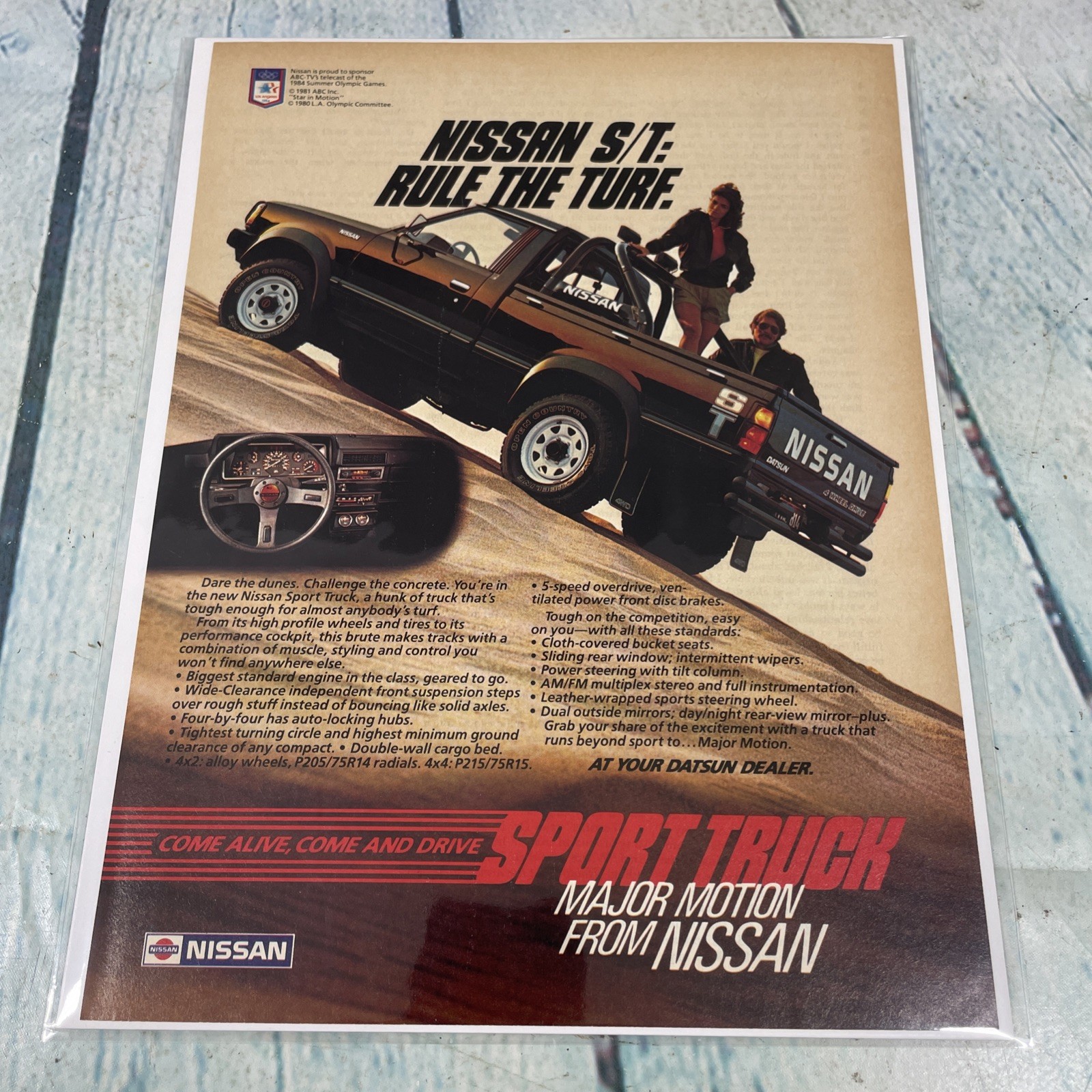 1984 Nissan Pickup Sport Truck Vtg Print Ad/Poster Pinup Promo Art Magazine Page 1984 Nissan Pickup Sport Truck Vtg Print Ad/Poster Pinup Promo Art Magazine Page