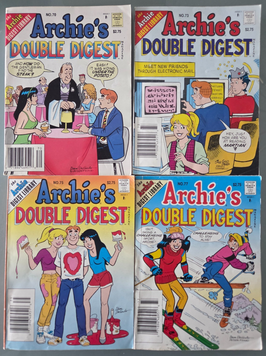 ARCHIE\'S DOUBLE DIGEST SET OF 10 MAGAZINE ARCHIE COMICS BETTY & VERONICA