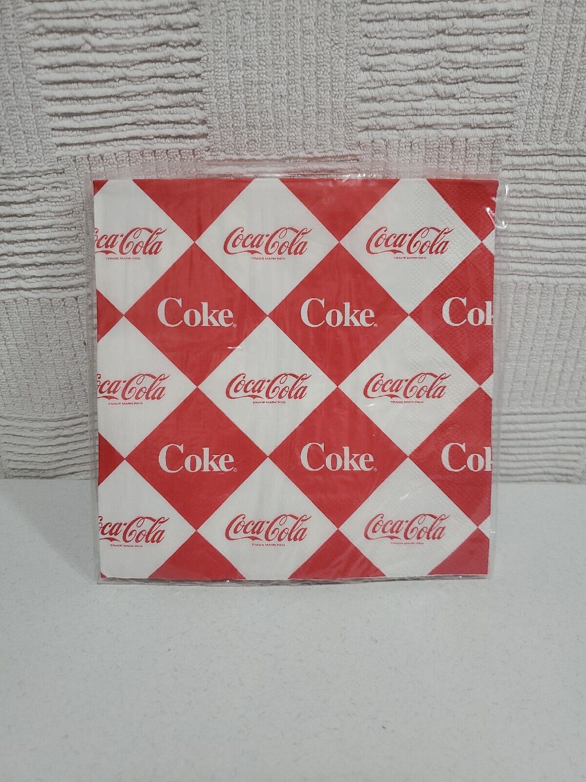 Coca-Cola COKE Luncheon Napkins 1960s Alternating Diamonds 20 Ct NEW