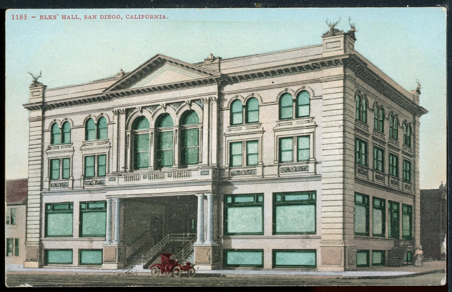 ca. 1910 Elks\' Hall BPOE San Diego California Historic Vintage Postcard A2556 ca. 1910 Elks\' Hall BPOE San Diego California Historic Vintage Postcard A2556