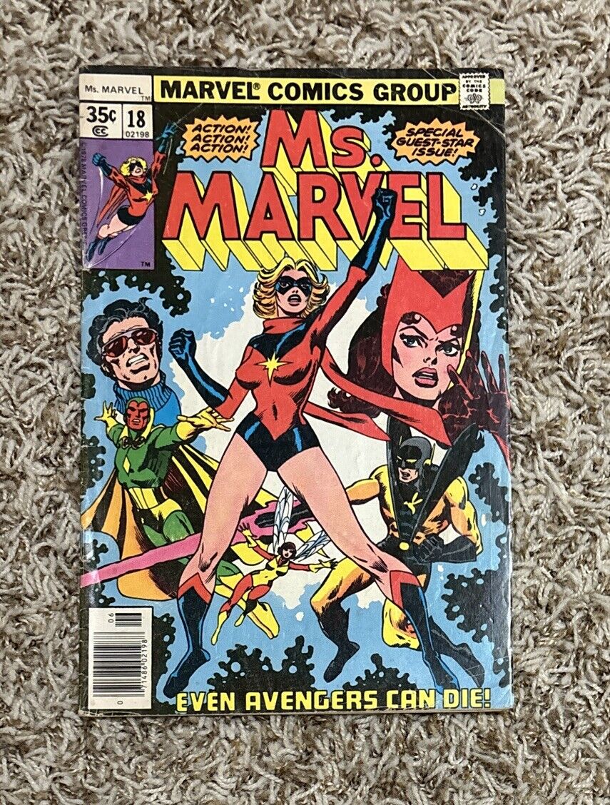 Ms. Marvel #18 * 1st full app Mystique * 1977 series * 1978 GD+ cover attached