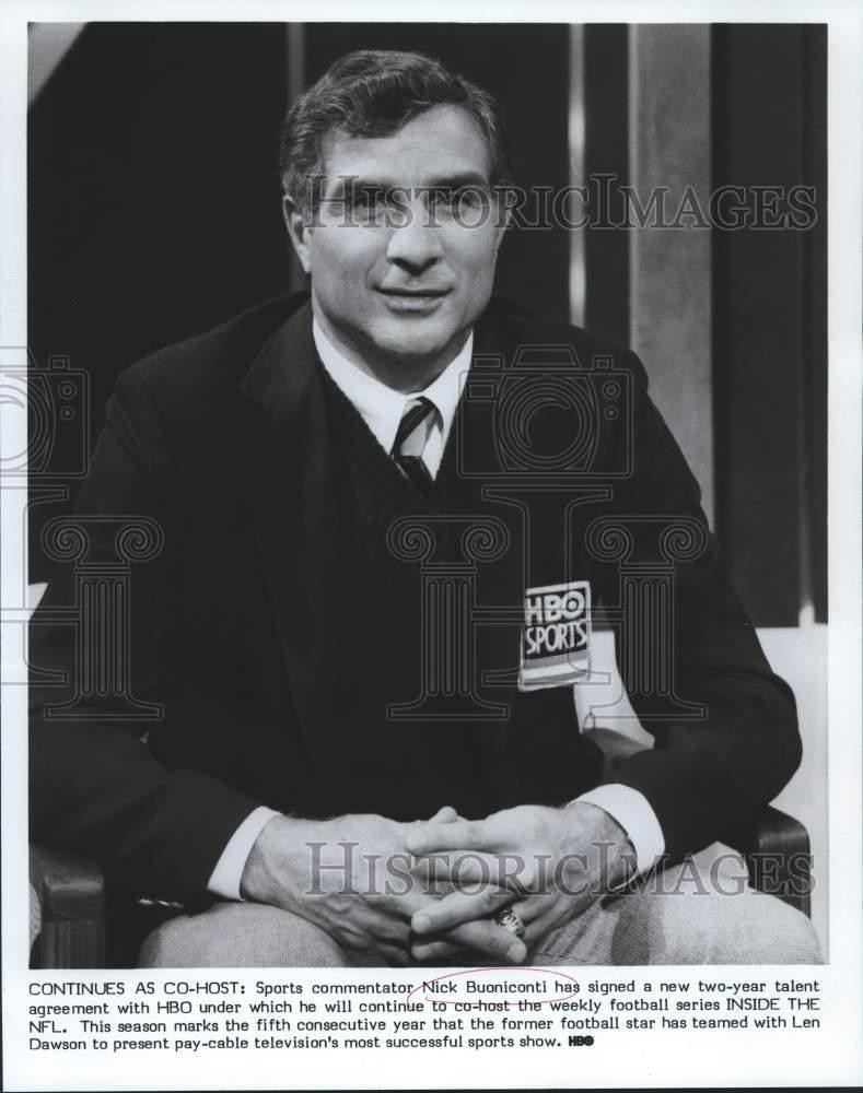 Press Photo Nick Buoniconti, new sportscaster of HBO\'s \ Press Photo Nick Buoniconti, new sportscaster of HBO\'s \