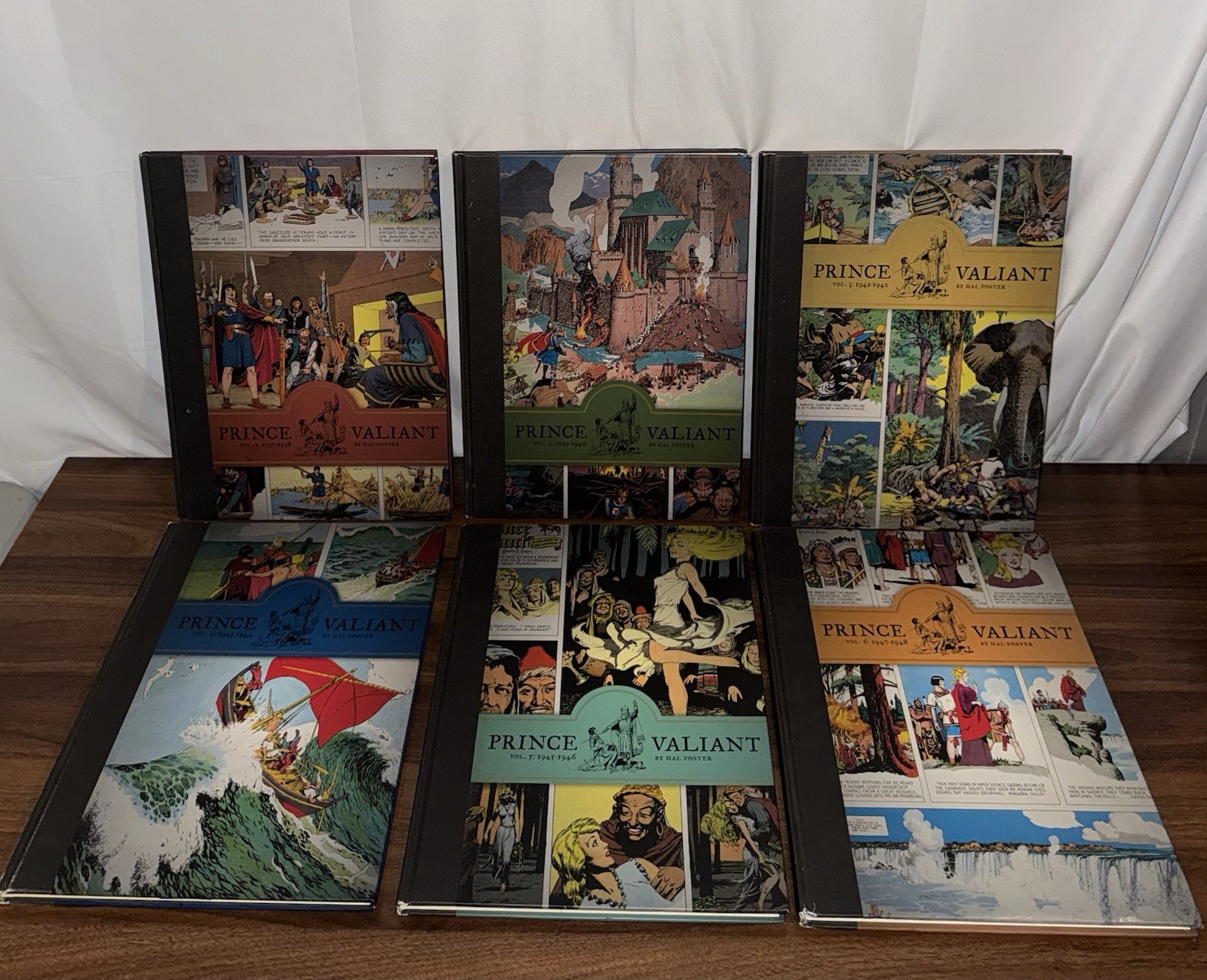 Prince Valiant Volumes 1-6 By Hal Foster - 6 Book Lot Fantagraphics Books Inc.