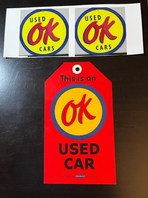 OK Used Car Decals PLUS... OK Hang Tag OK Used Car Decals PLUS... OK Hang Tag