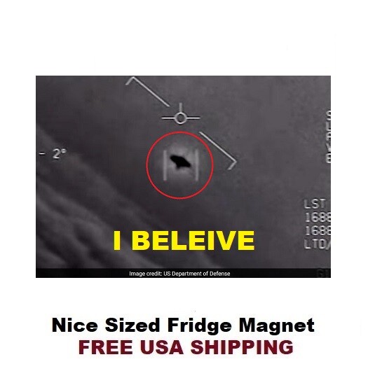 675 - UFO I Believe Sigh Fridge Refrigerator Magnet