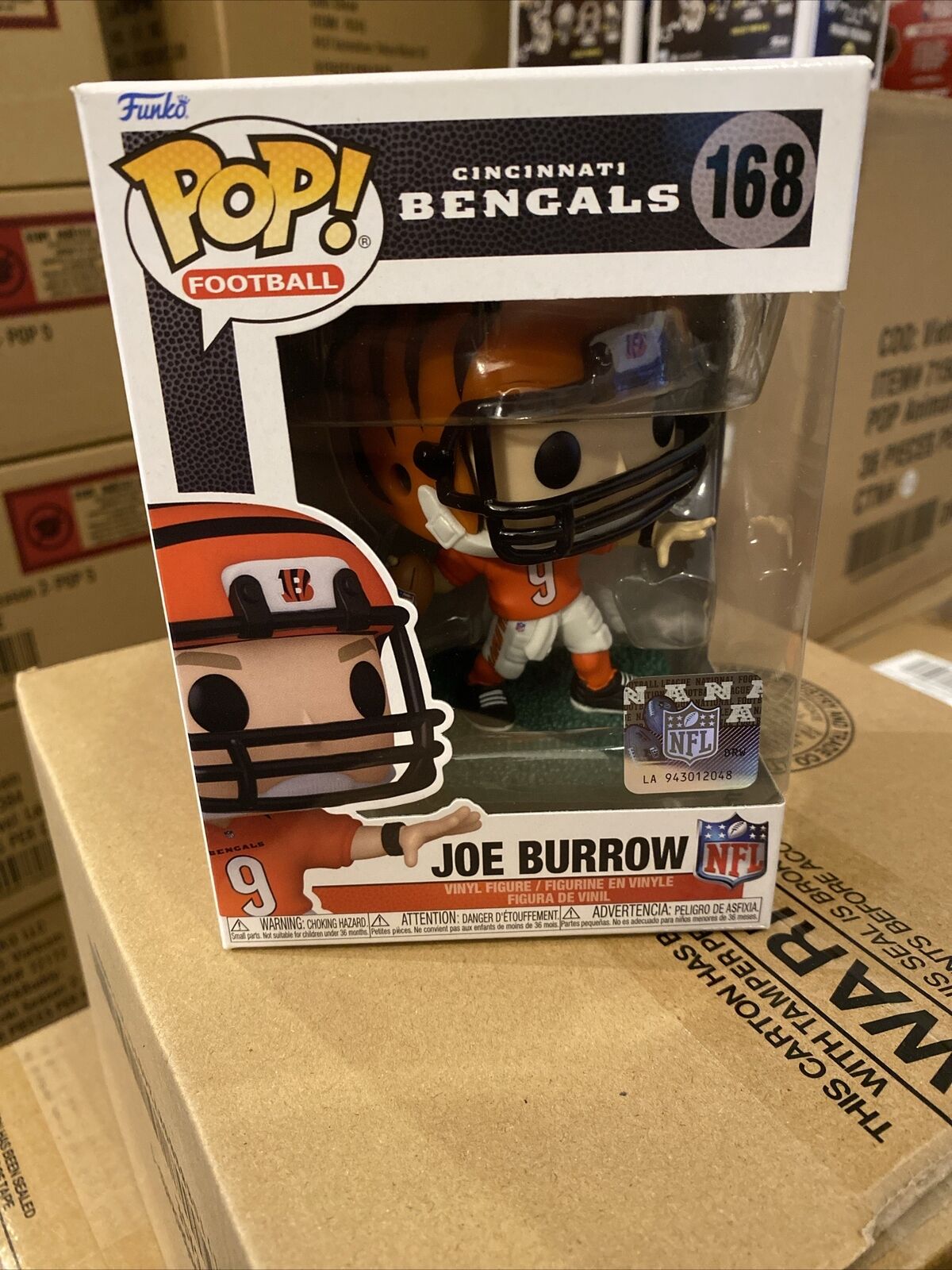 Joe Burrow Cincinnati Bengals Funko Pop NFL Series 9 Mint Ships Now In Protector