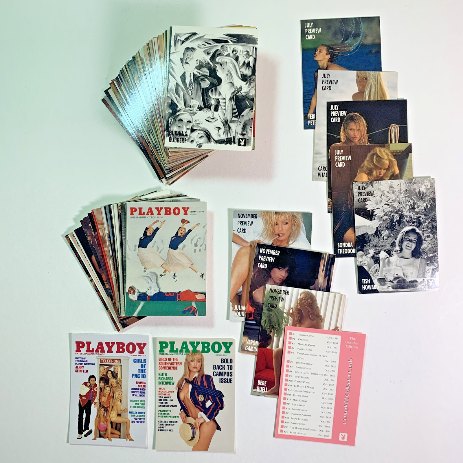 Playboy Centerfold Collection June and October Incomplete Card Sets Lot Playboy Centerfold Collection June and October Incomplete Card Sets Lot