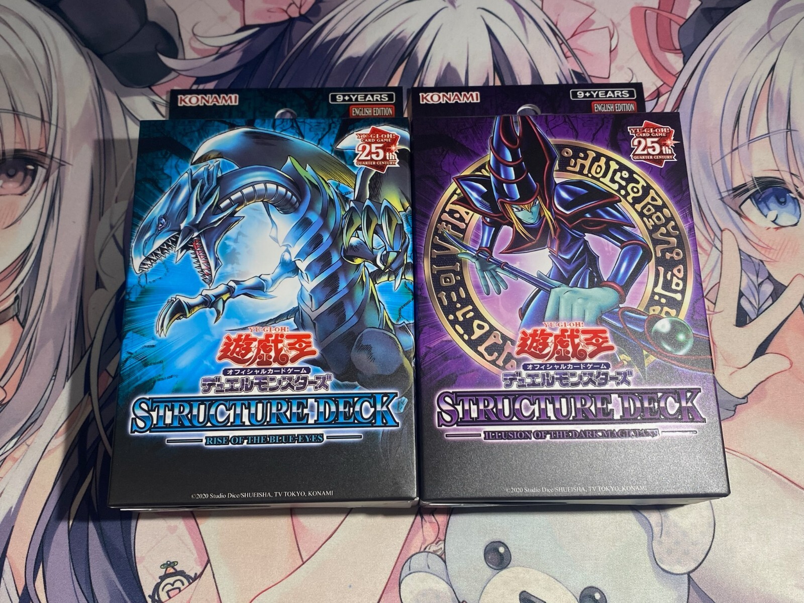 YuGiOh Asian English Dark Magician Girl Blue-eyes White Dragon Structure Deck